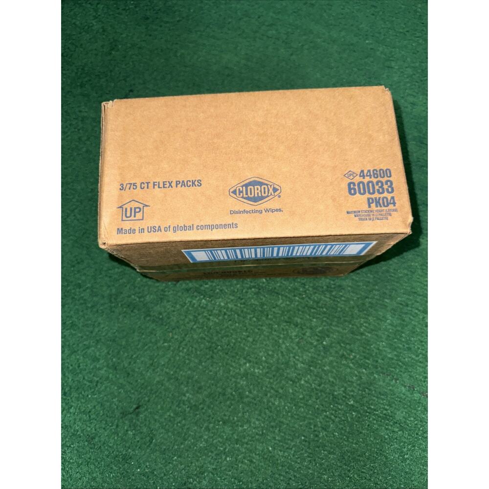 3 Pack Case Clorox Disinfecting Wipes 75ct 225 Total Fresh Scent Kills 99.9% B4